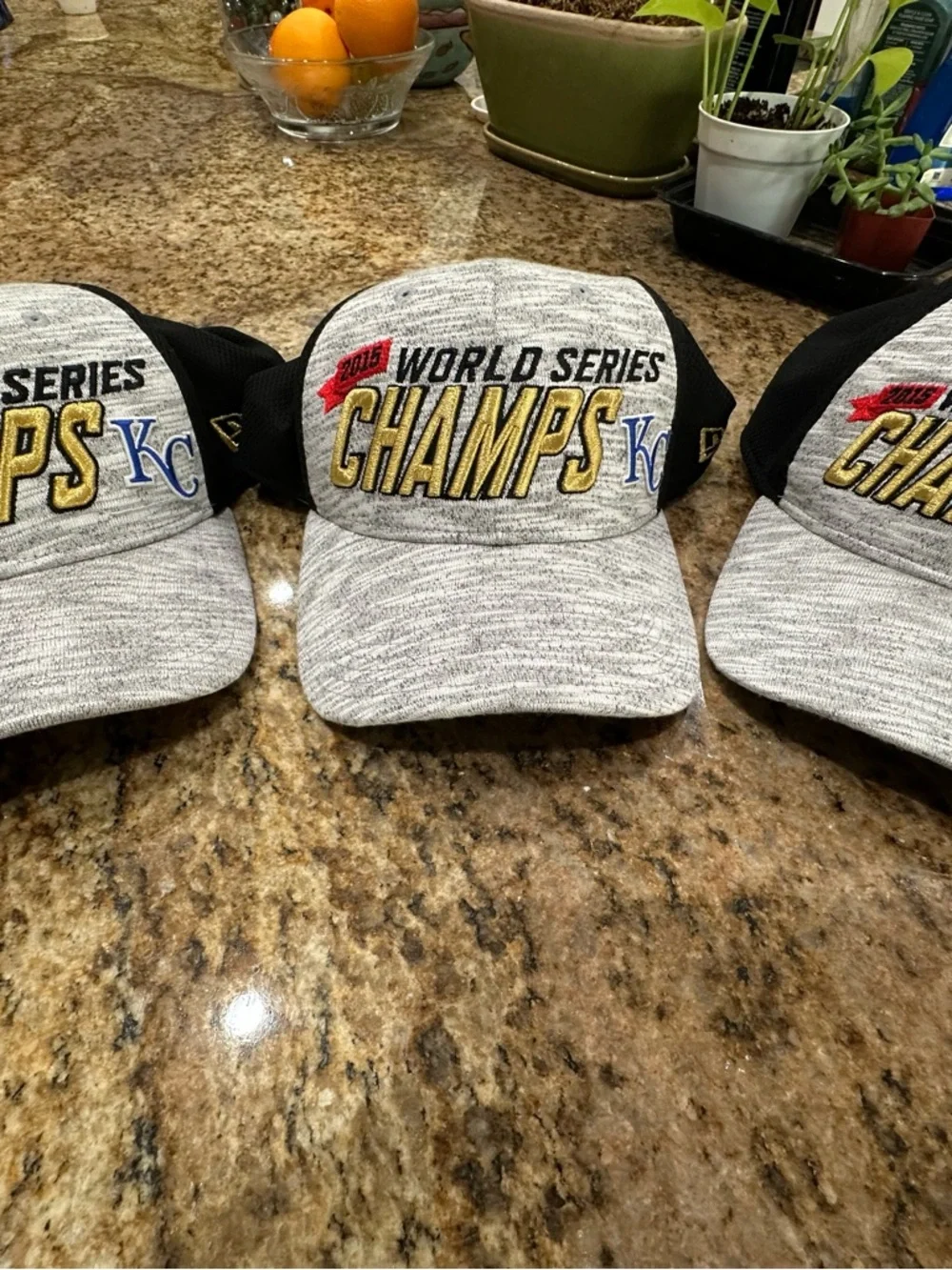 3 Pack KC Kansas City Royals New Era 39THIRTY 2015 World Series Baseball Hats